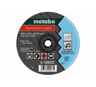 Metabo Flexiamant super 180x6,0x22,23 Inox, Schruppscheibe, gekröpfte Ausführung