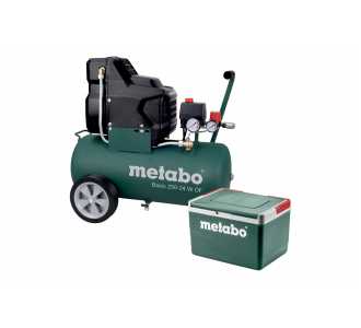 Metabo Set Kompressor Basic 250-24 W OF, mit Kühlbox, Karton