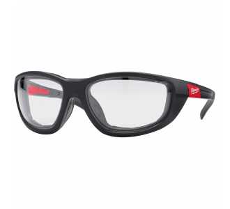 Milwaukee High Performance Schutzbrille mit Schaumstoffauflage klar