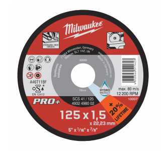 Milwaukee Metalltrennscheibe extradünn, PRO+, SCS 41 / 125 x 1,5 x 22 mm