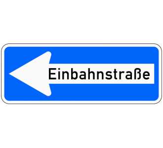 Verkehrszeichen 220-10, 800x300 mm, "Einbahnstraße links", RAL-Gütezeichen Folie RA1