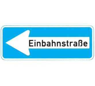 Verkehrszeichen 220-10, 800x300 mm, "Einbahnstraße links", RAL-Gütezeichen Folie RA2