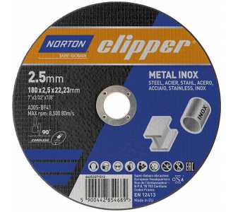 Norton Clipper Trennscheibe Metall-Inox A30S-180x2.5x22.23 mm