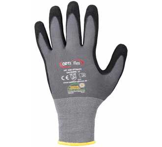 Opti Flex Handschuh Nitril Optimate, Gr. 8 grau/schwarz