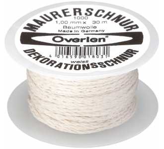 Overmann Baumwollkordel 1,0 mm 30 m weiß