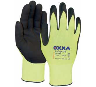 OXXA Montagehandschuh X-Grip-Lite, Gr. 8 gelb-schwarz