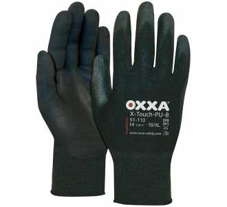 OXXA Montagehandschuh X-Touch PU, 3 Paar, schwarz, Gr. 8