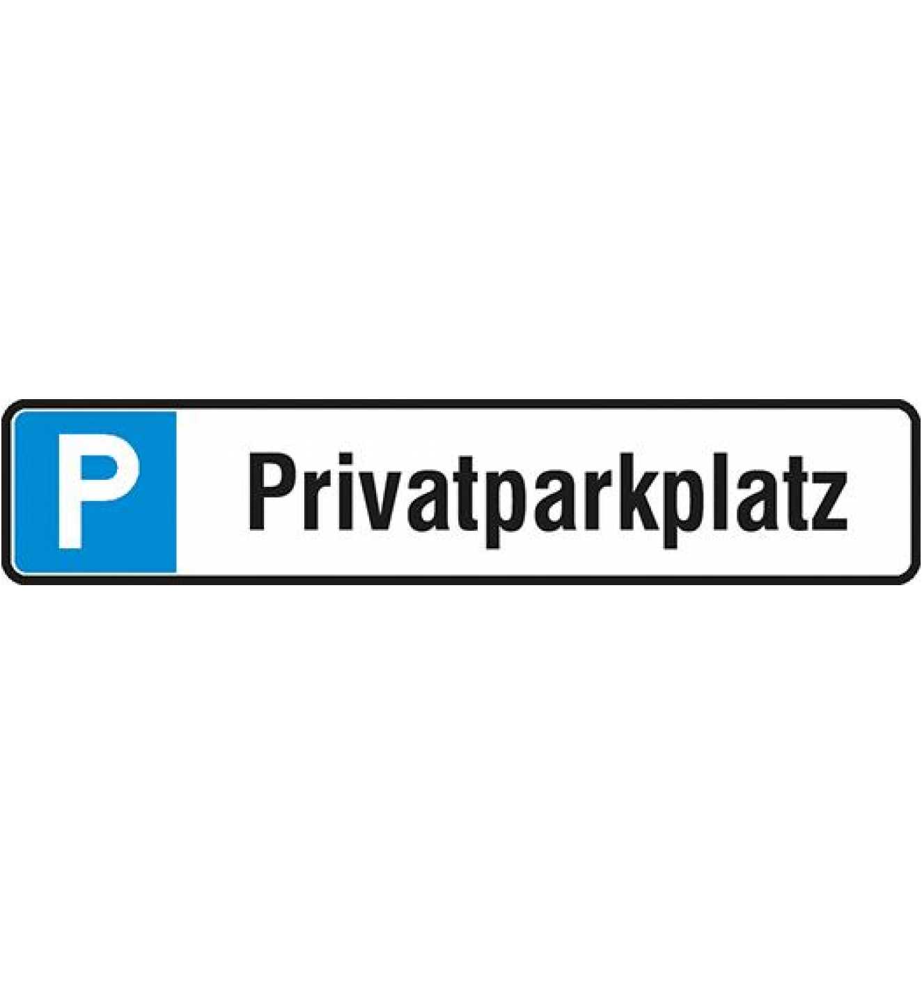 SafetyMarking Parkplatzschild, Symbol P, Privatparkplatz, 520 x 110 mm,  Alu geprägt - bei  online kaufen