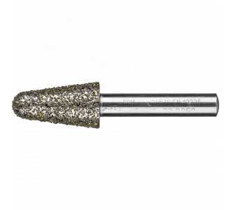 PFERD Diamant-Schleifstift Kegel Ø16,0 mm, Schaft-Ø8 mm D852 (sehr grob) zum Schleifen von Grau-und Sphäroguss