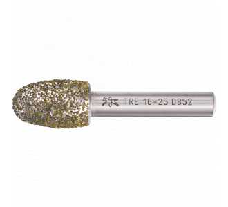 PFERD Diamant-Schleifstift Tropfenform 16x25x8 mm, D852, zum Schleifen von Grau-und Sphäroguss