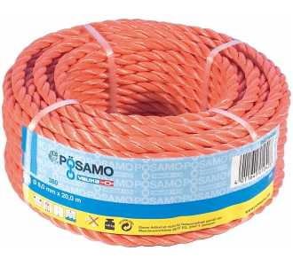PÖSAMO PP-Seil 12 mm gedreht orange SB-Ring 20 m