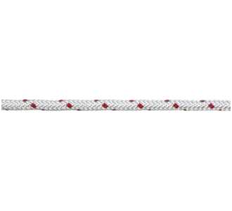 PÖSAMO Seil geflochten PES 10 Rohne 100 m (250x200)weiß-rot