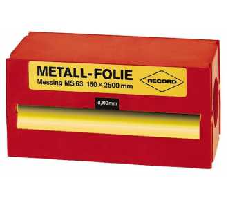 RECORD Metallfolie Messing 150 x 2500 x 0,025 mm
