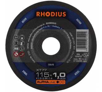 RHODIUS Trennscheibe XT77 115 x 1,0 mm ger.