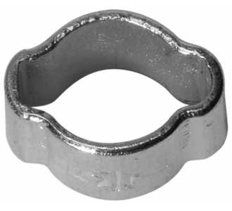 Riegler 2-Ohr-Schlauchklemme »blow line« Stahl verz., Spannbereich 13-15 mm