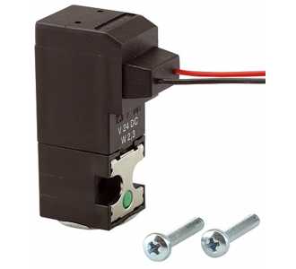 Riegler 3/2-Mini-Magnetventil direktgesteuert NC, 12 VDC, Kabel 30 cm