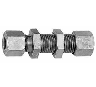 Riegler Gerade Schottverschraubung, Rohr-Außen-Ø 6 mm, Stahl verzinkt, leichte Ausführung