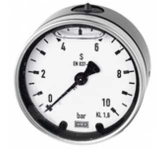 Riegler Glyzerinmanometer, Metallgeh., G 1/2 hinten exzentr., 0-1,0 bar, Ø 100