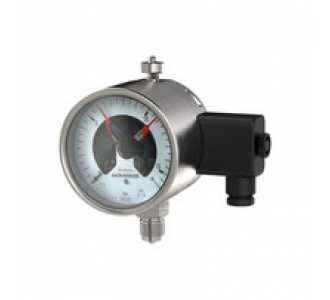 Riegler Kontaktmanometer, G 1/2 radial unten, Messber. 0 - 6,0 bar, Ø 100