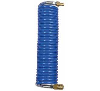 Riegler Spiralschlauch PA blau, Kupplung u Stecker NW7,2 8x6mm, 5m