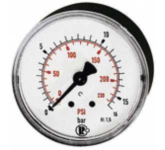 Riegler Standard-Manometer, Kunststoff, G 1/4 hinten, 0 - 10,0 bar/145 psi, Ø50