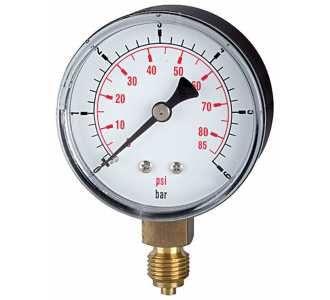 Riegler Standardmanometer »pressure line« G 1/4 unten, -1/0 bar/-14,5 psi, Ø 50
