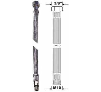Sanitop flex. Anschlussschlauch M10 X 3/8" 500 mm