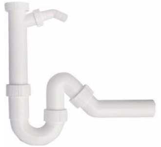 Sanitop Kunststoff-Siphon, P-Form1 1/2"x40 WAS-Anschluss
