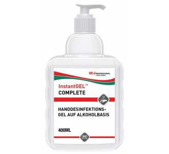 SC Johnson InstantGEL Complete Gel-Handdesinfektion 400 ml Pumpflasche Alkoholbasis
