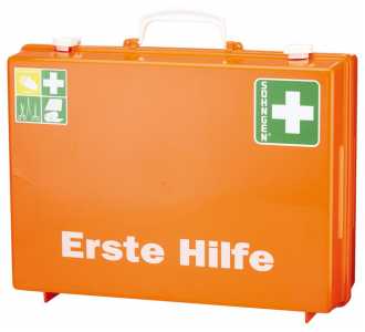 Söhngen Erste-Hilfe-Koffer MT-CD Standard, orange, DIN 13169, inkl. Wandhalterung