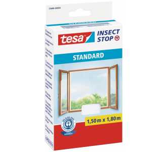 Tesa Fliegengitter StandKlettband für Fenster weiß 1,5m:1,8m
