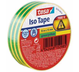 Tesa Isolierband grün/gelb 10m x 15mm