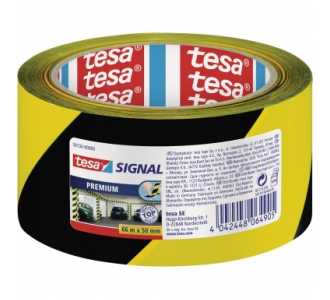 Tesa Packband 58130-00000 50mmx66m bedruckt gelb schwarz