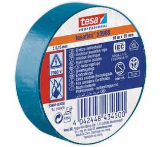 Tesa PVC-Elektroisolierband 10m x 15mm, blau