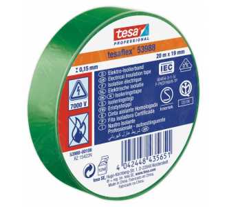 Tesa PVC-Elektroisolierband 20m x 19mm, grün