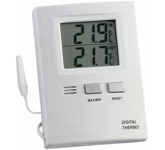 TFA Thermometer Max-Min. Elektr., Kunststoff, weiß