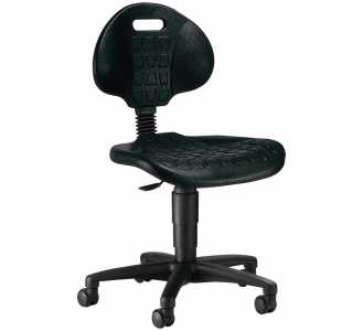 Arbeitsstuhl TEC 20 Sitz PU-Schaum schwarz Sitzhöhe 420-550 mm mit Rollen