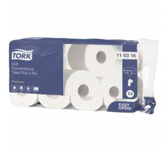 Tork Toilettenpapier Premium 110316 3lagig weiß 8 Rl./Pack.
