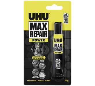 UHU MAX REPAIR POWER KLEBER Tube Infokarte 20g