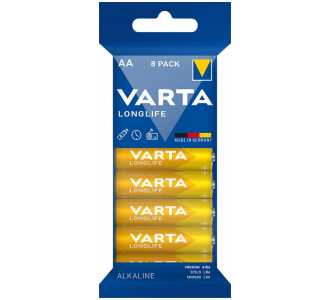 VARTA Batterie LONGLIFE AA, 8-er Folie