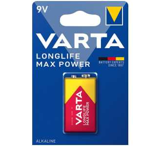 VARTA Batterie MAX TECH 9V-Block Blister a 1 Stück
