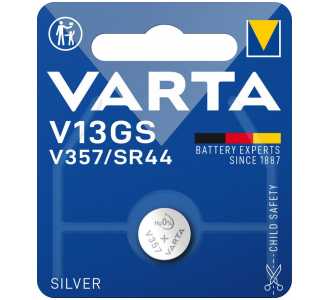 VARTA Knopfzelle Electronics Silber V13GS/V357 1,55Volt Blister zu 1 Stück