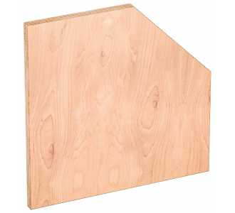 VIGOR Holz-Arbeitsplatte, Fünfeck, 860 x 500 mm