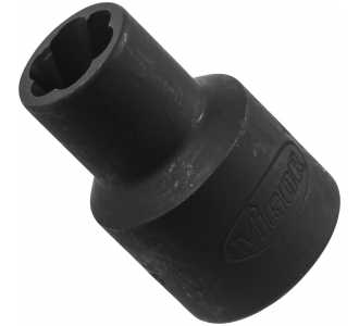 VIGOR Spiralnutenausdreher-Einsatz, Vierkant hohl 12,5 mm (1/2"), Außen Schraubenausdreher Profil, 10 mm