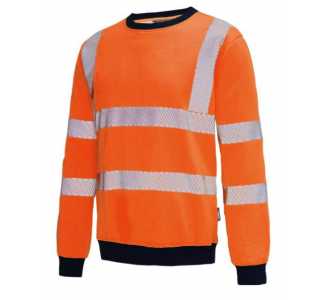 Vizwell Warnschutz-Sweatshirt VW12BO Gr. 3XL orange