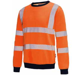 Vizwell Warnschutz-Sweatshirt VW12BO Gr. 3XL orange