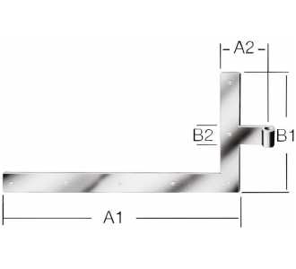 Vormann Haustür-Winkelband Stahl, 600/105 x 400/45/45, für Dorn-Ø 16 mm verzinkt