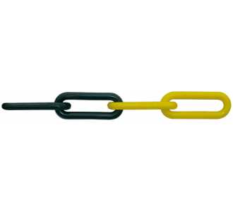 Kunststoffkette Kunststoff gelb/schwarz, 40 x 21 x Ø 6,0, Spule (30 m)