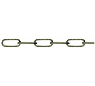 Zierkette gehämmert Stahl verkupfür brün., 29 x 15 x 3,0, Spule (25 m)
