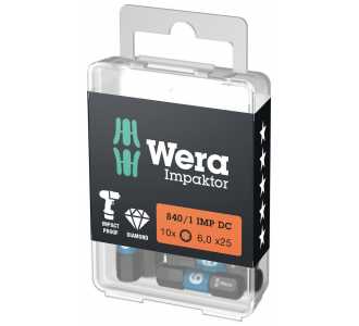 Wera 840/1 IMP DC Hex-Plus DIY Impaktor Bits, 3 x 25 mm, 10-tlg.